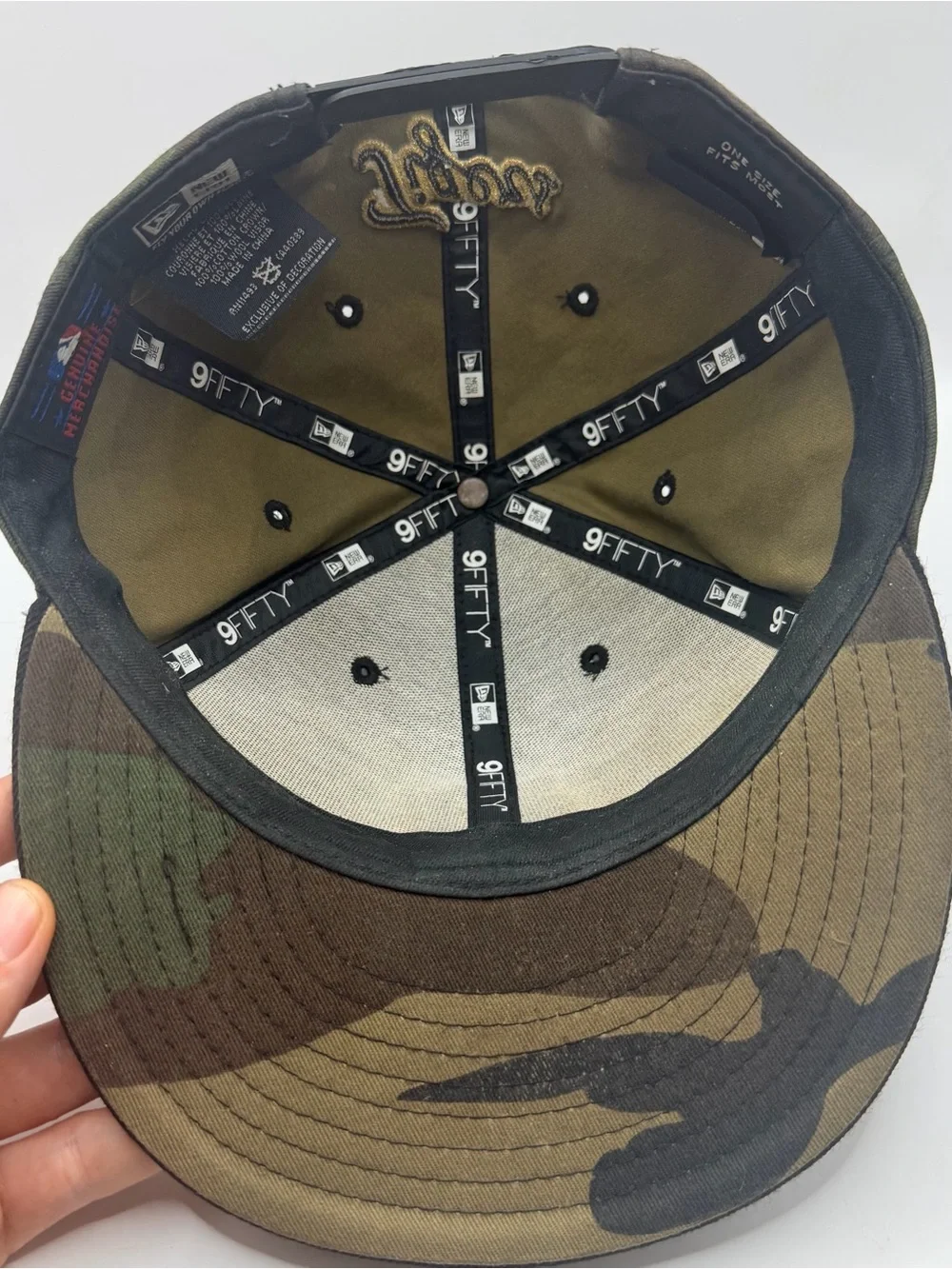 New Era 9fifty Detroit Tigers Hat SnapBack Woodland Camo MLB Baseball Cap